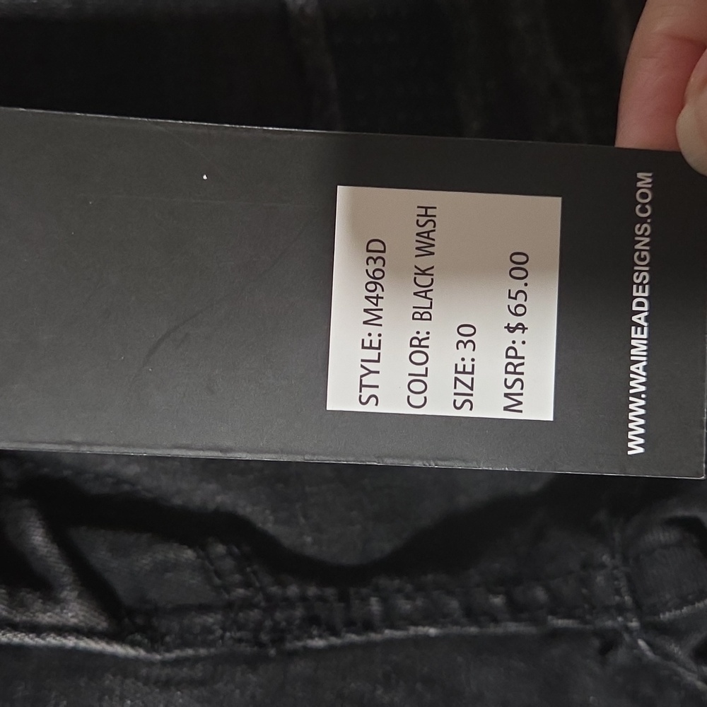 Waimea Black Wash Distressed Skinny Jeans - Picture 2 of 8